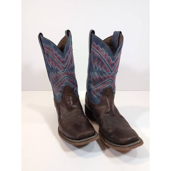 Nocona Women's Hero Nadia Blue Square Toe Western Cowboy Boots Size 8.5 B - Picture 2 of 13